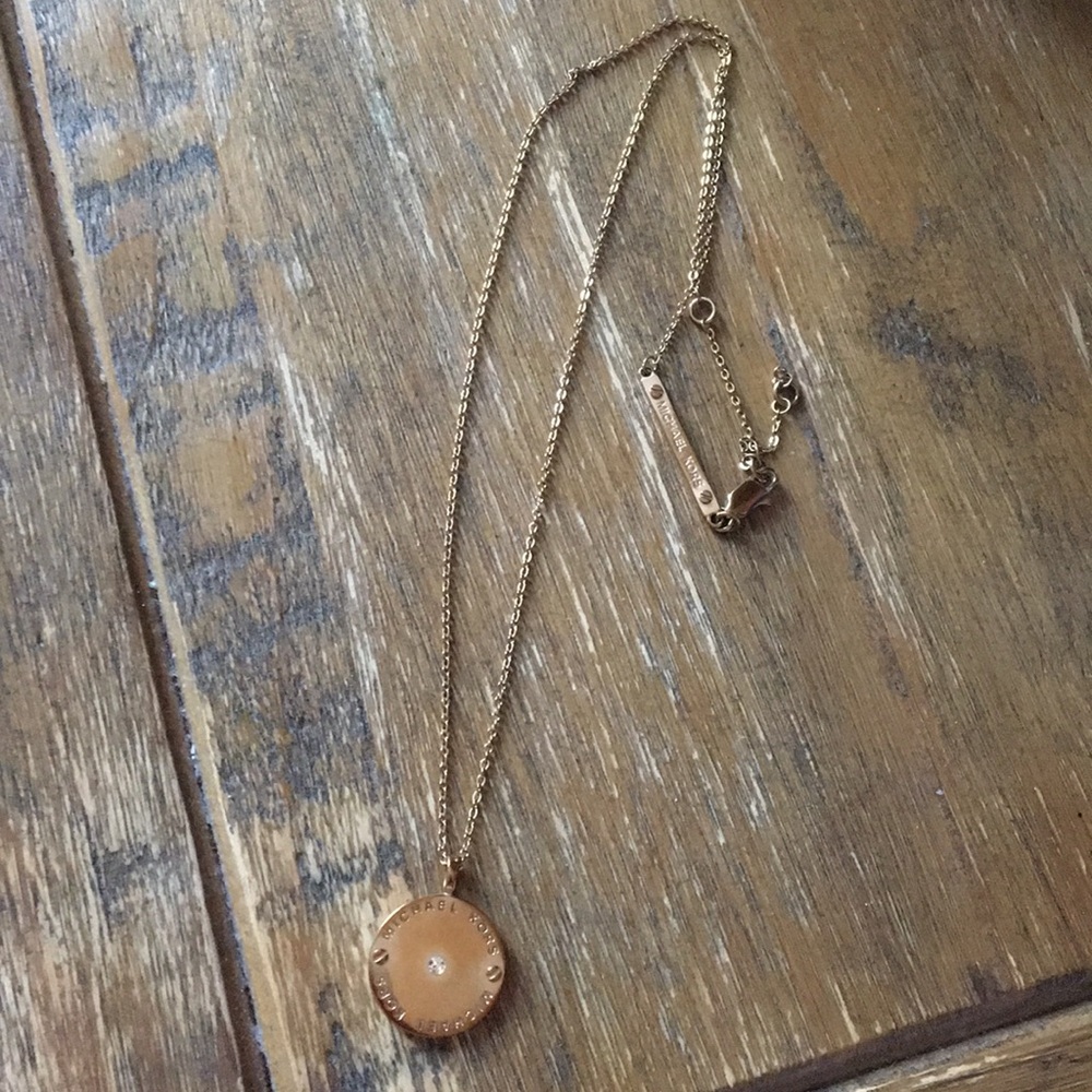 Michael Kors rose gold necklace